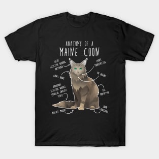 Maine Coon Cat Anatomy T-Shirt